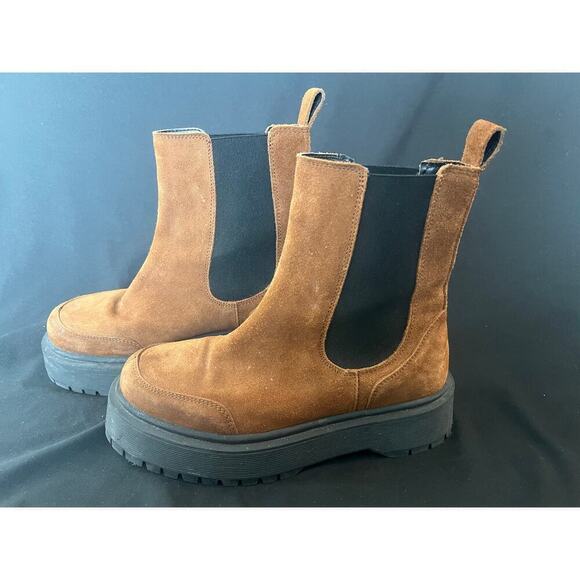 Who What Wear Shoes - Who What Wear Sowyer Chelsea Boot / Leather / Platform